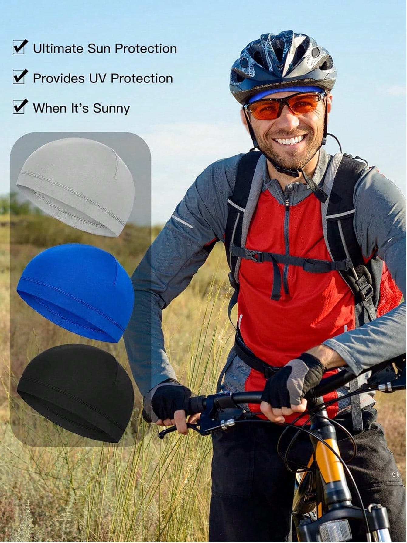 1 bonnet de cyclisme anti-tran - Skull Cap Helmet Liner avis et prix